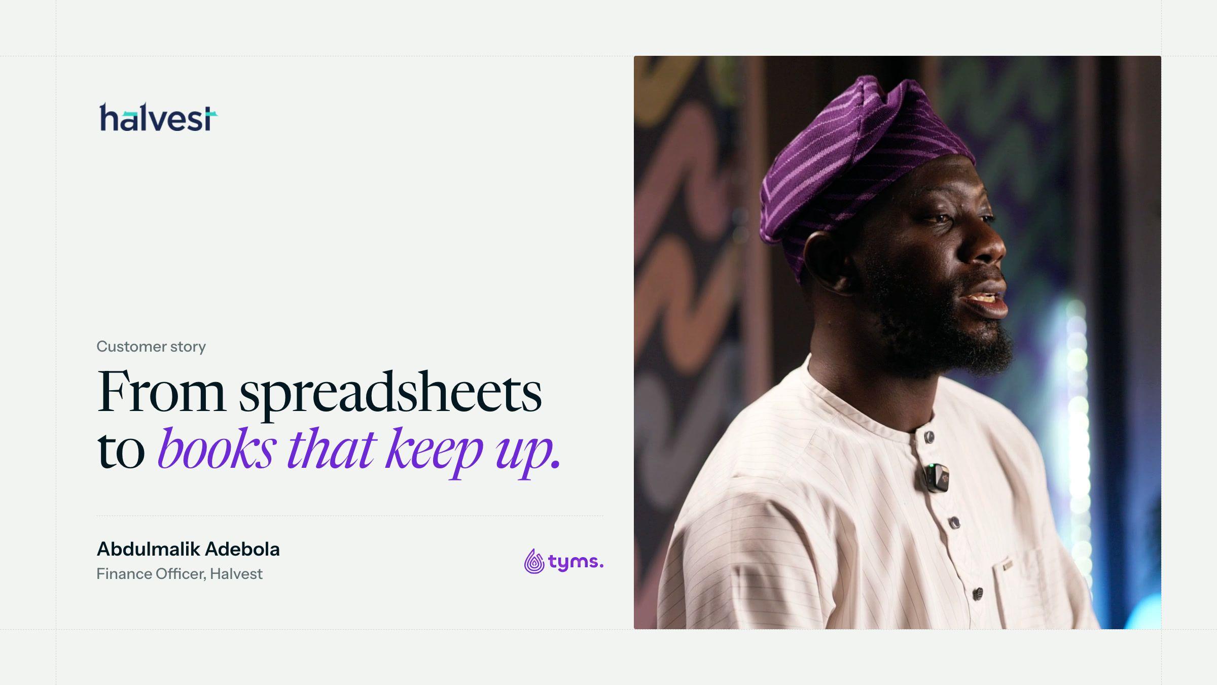Halvest customer story: from spreadsheets to books that keep up