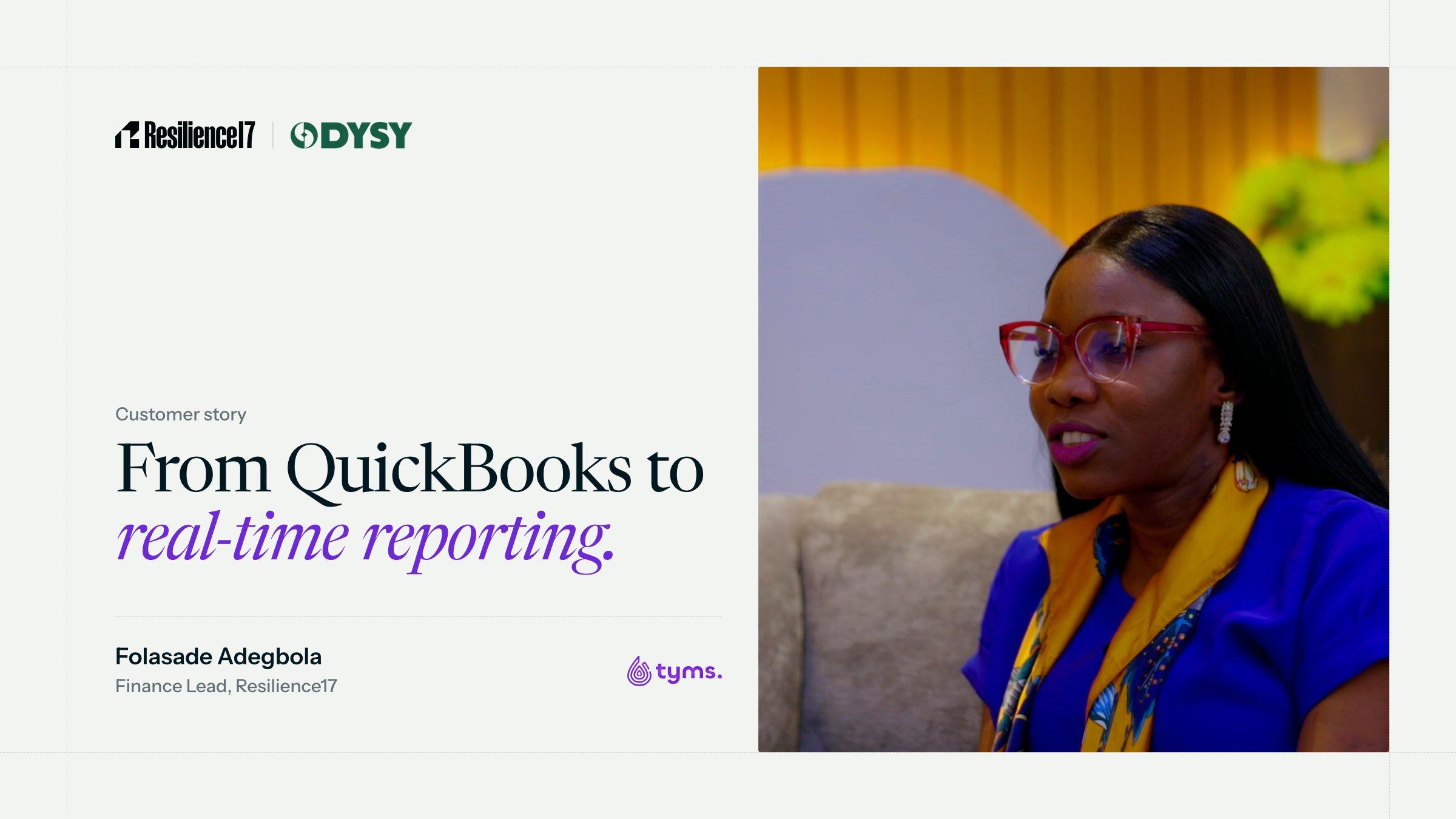 Resilience17 and Odysy customer story: from QuickBooks to real-time reporting