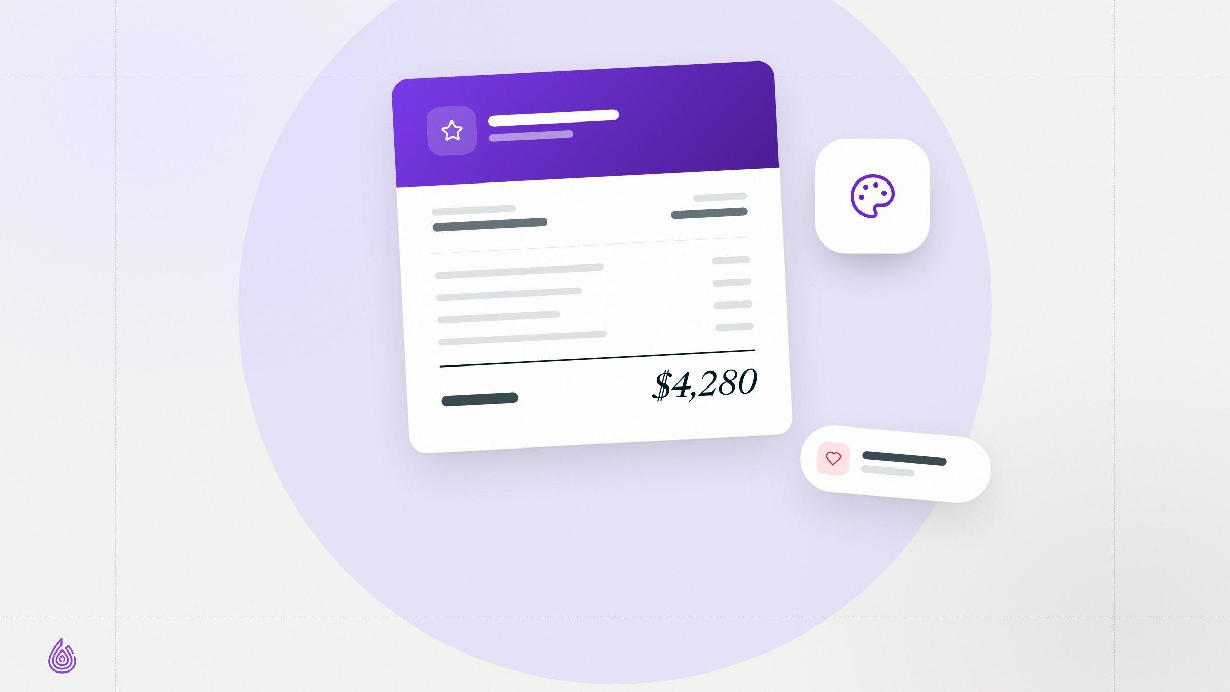 Illustration for the Tyms article: Branded Invoices: How Your Invoice Can Strengthen Your Brand